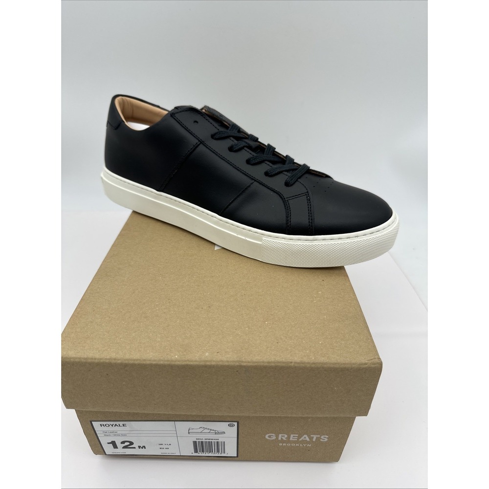 GREATS Royale Sneaker, Made in Italy (OG Version), Nero/Black Men's Size 12 NIB